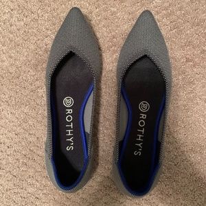 Rothy's Cloud Grey Birdseye points size 8